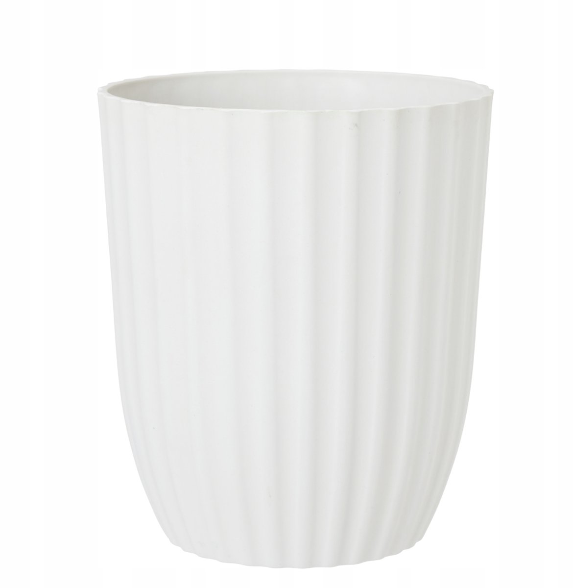 Hoge Witte Decoratieve Pot 27x23cm - Gerecycled Kunststof