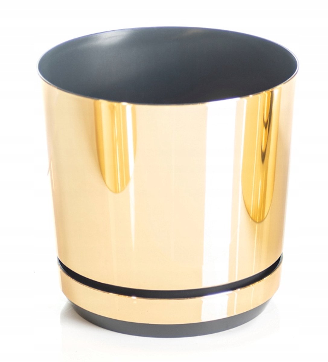 Merkloze Glinsterende Pot met Schotel - Glamour Stijl, 16 cm