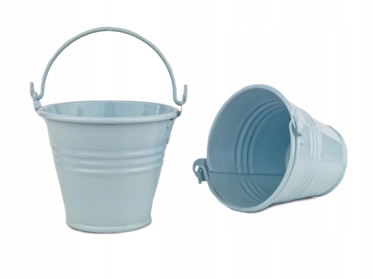 Mintgroene metalen pot - 6,5 cm