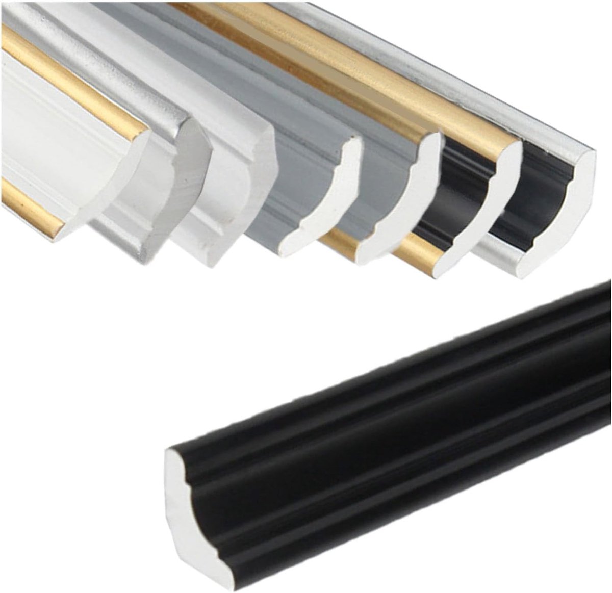 5 m Flexible Mouldings, Self Adhesive Wall Mouldings, Self-Adhesive Ceiling Mouldings, Self-Adhesive Stucco Mouldings - ShopVlot