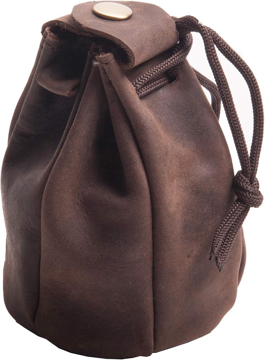 ANDERS Leather Bag, Tobacco Bag, Tobacco Bag, Jewelry Bag, Lace-Up Bag, Medieval Bag, Genuine Leather Bag, Brown U - ShopVlot