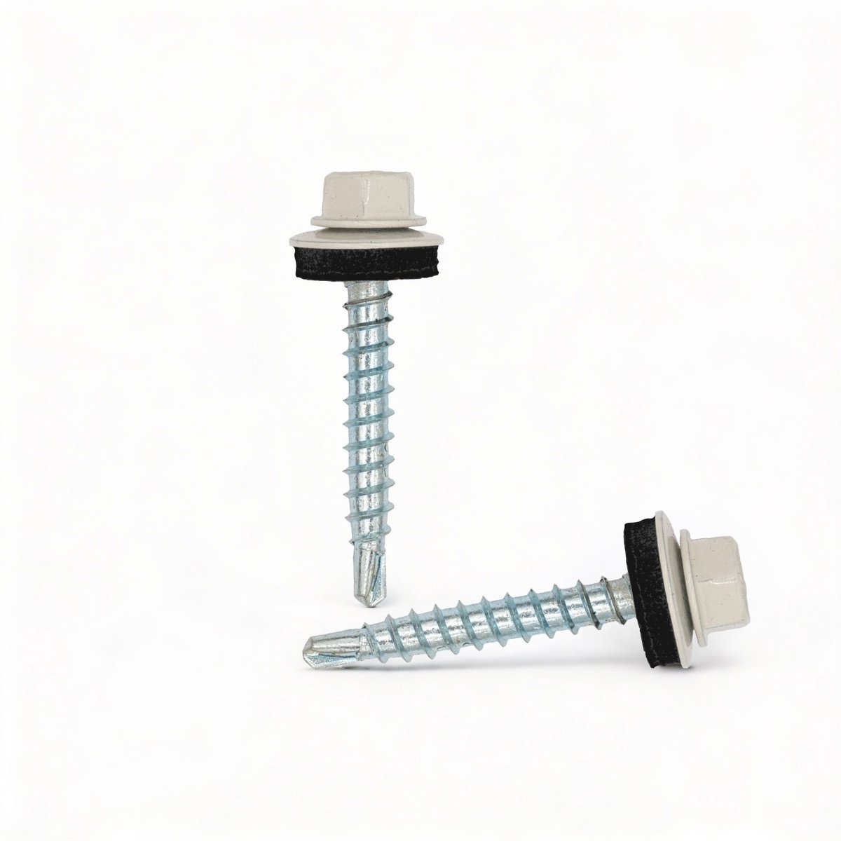 TWISTEC Zelfborende Dakschroeven 4,8 x 35 mm – Voor Houten Onderconstructies – RAL 9002 Grijswit – 100 stuks