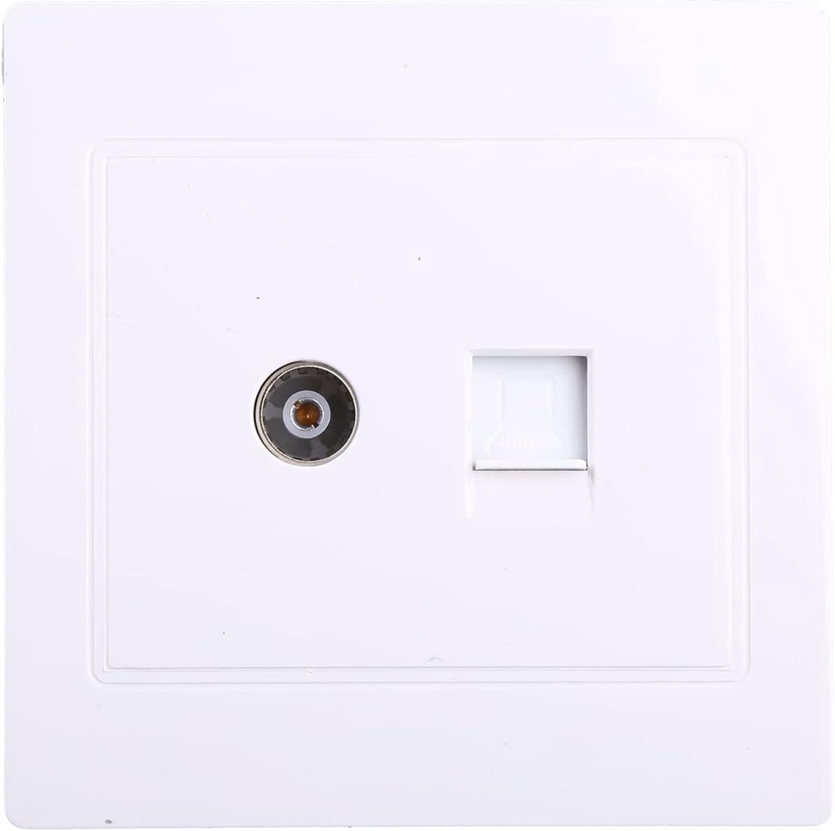 RJ45 Adapter+TV-antenne Coaxiale Wandmontage Uitgang Faceplate Panel Socket - ShopVlot
