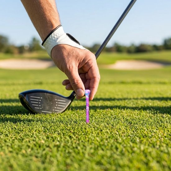 Roze blauwe houten golf tees 50 stuks – golf tees 3-1/4 inch – kleurrijk ontwerp – duurzame houten tee – golf accessoires – geschikt voor training en golfspel — afbeelding 5