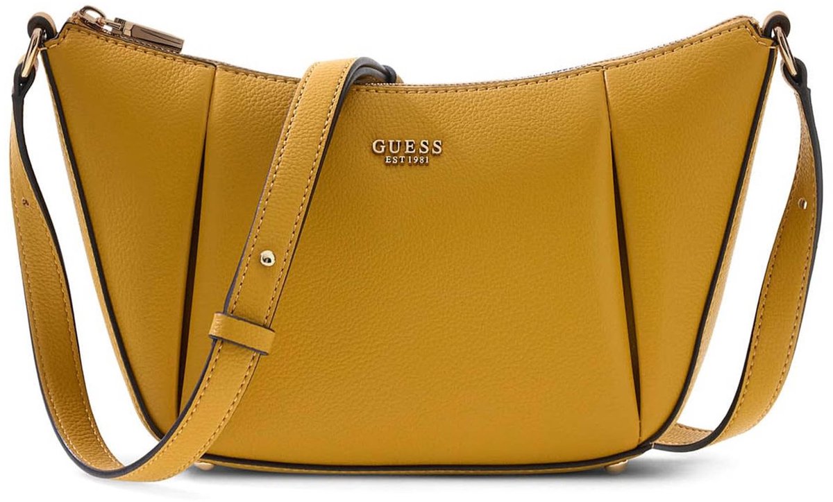 GUESS schoudertas Melody Convertible Shoulder Bag Topaz mosterdgeel
