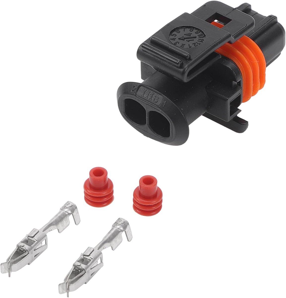 A ABSOPRO 2 Pin Common Rail Diesel Injector Connector No.7703297953 3.5mm Series Waterproof Female Plug for - ShopVlot