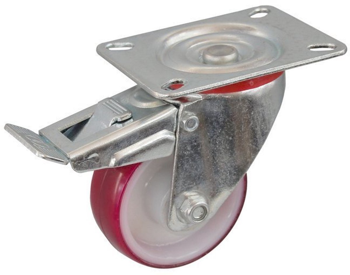 Zwenkwielen met rem Ø 80 mm, 100 kg, polyamide/polyurethaan