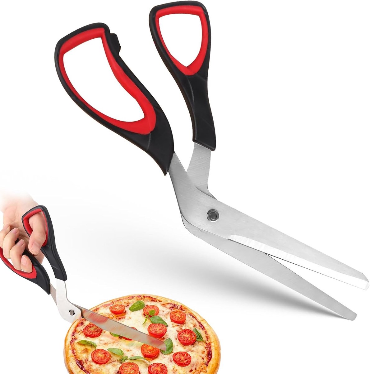 Pizzaschaar / pizzaknipper - Pizzaschaar - Roestvrijstaal - 27 cm - Multifunctioneel - Voor Snijden van Pizza, Pasta en Taarten