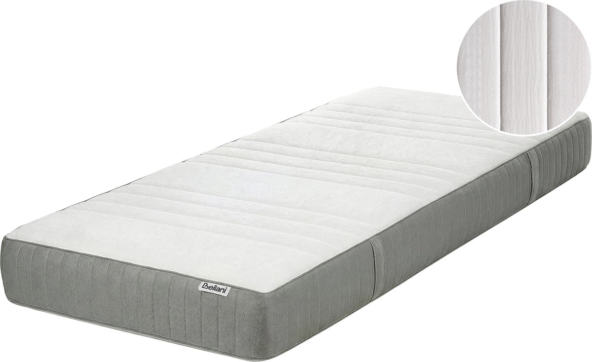 Beliani WHISPER - Traagschuimmatras stevig - Wit - 90 x 200 cm - Polyester