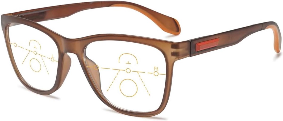 KOOSUFA Reading Glasses Progressive Multi Focus Anti-Blue Light Reading Glasses for Men Women Ultra Light Spring Hinge - ShopVlot