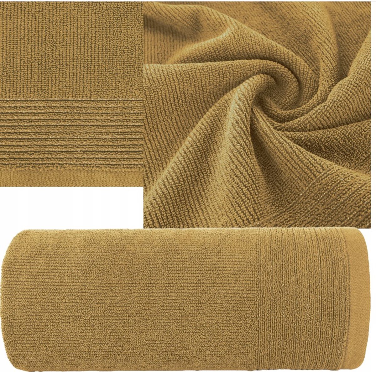 Luxe Katoenen Badhanddoek 50x90 cm - 500 GSM - Honingkleur
