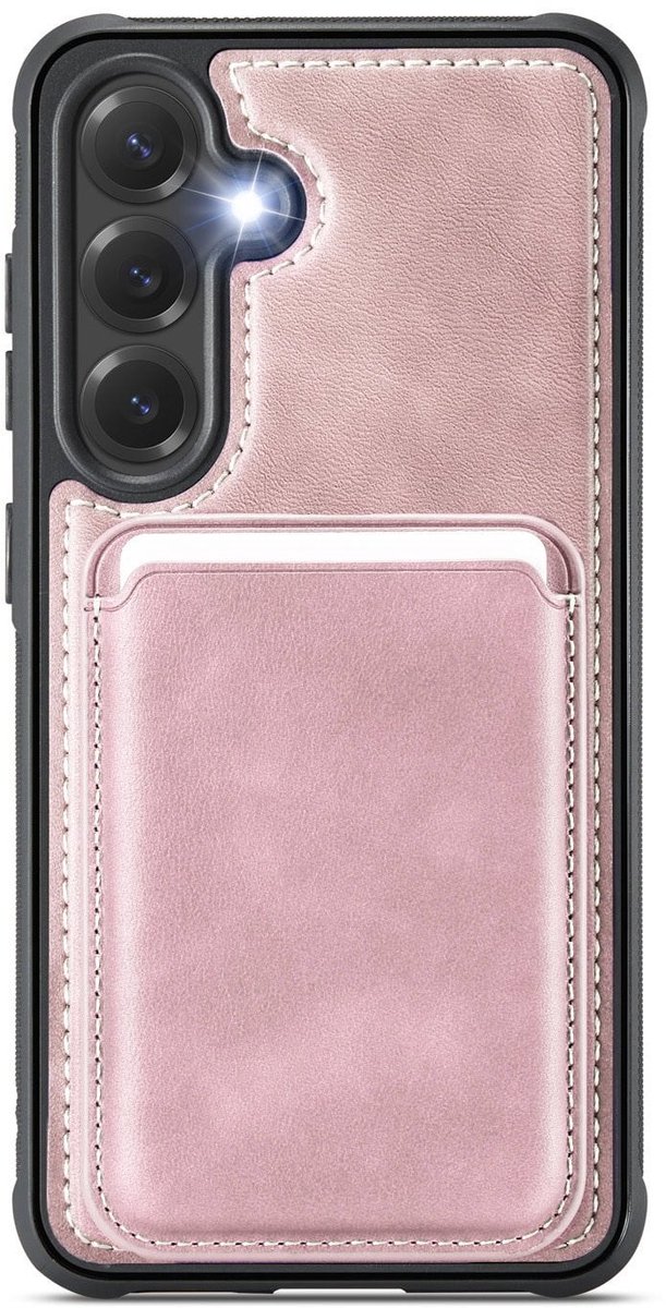 Solidenz hoes - Geschikt voor Samsung Galaxy S26 FE - 3 pasjes - Roze