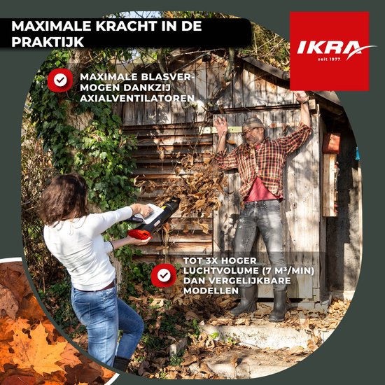 IKRA accu-axiale bladblazer ICB 20, licht en compact, incl. accu en oplader van IKRA — afbeelding 5