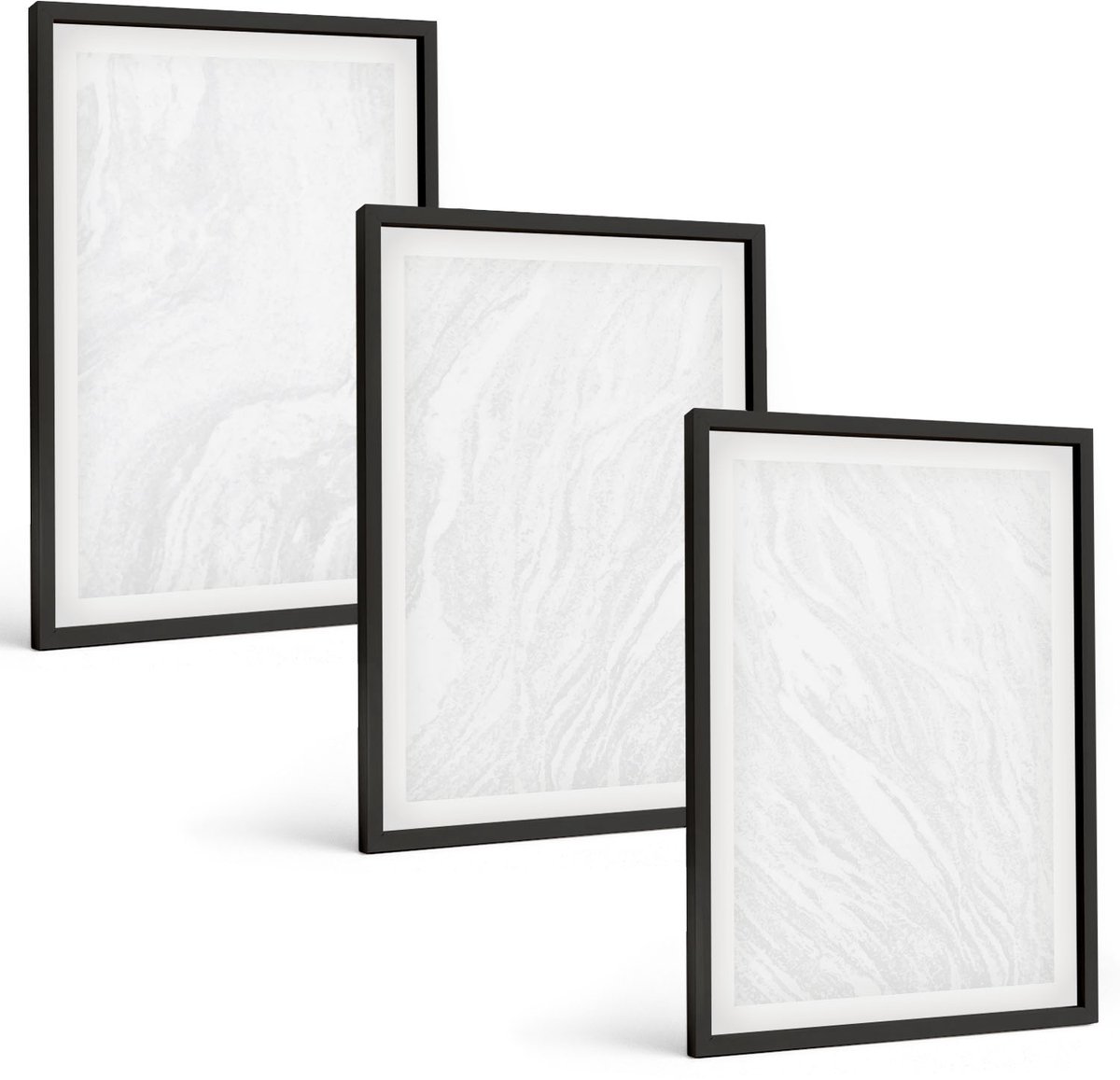 Tulup 4-Delige Schilderij Set - Elegante lineaire structuur van marmer. - 40 x 60 cm - Wanddecoratie - Muurdecoratie - Woonkamer - Interieur Decoratie