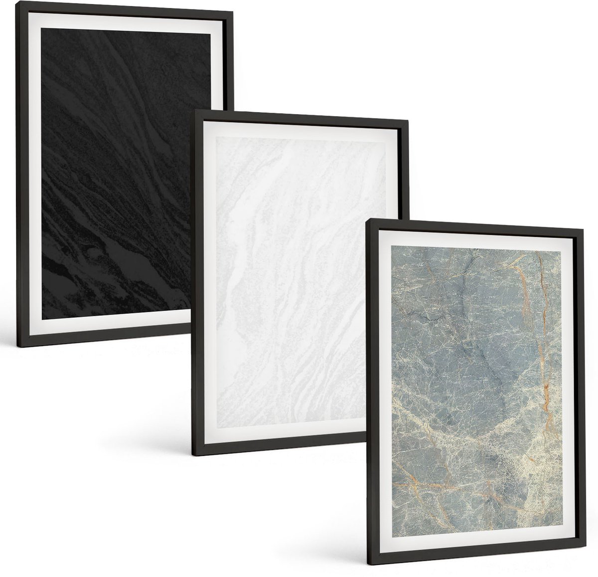 Tulup 4-Delige Schilderij Set - Diverse kleuren elegante stenen constructies - 40 x 60 cm - Stijlvolle Muurdecoratie - Slaapkamer - Woonkamer Decoratie