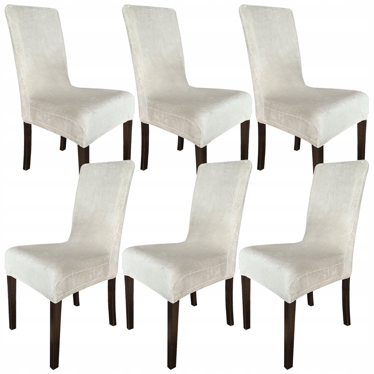 Universele Stoelhoes Velours Grijs - Set van 6