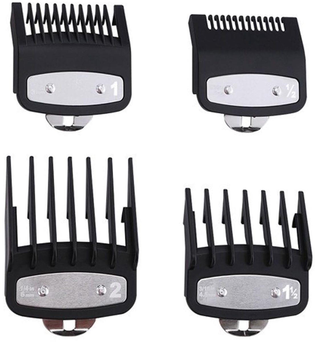 DLPRK 4 stuks tondeuse-opzetstukken naar keuze, tondeuse geleidingskammen, Magic Clip trimmer scheerapparaat - ShopVlot