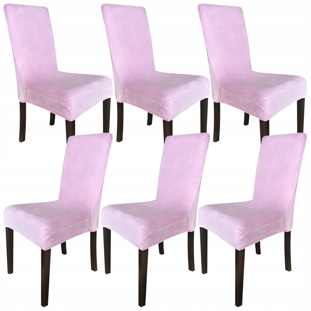 Universele Stoelhoes Velours Roze - 6 stuks
