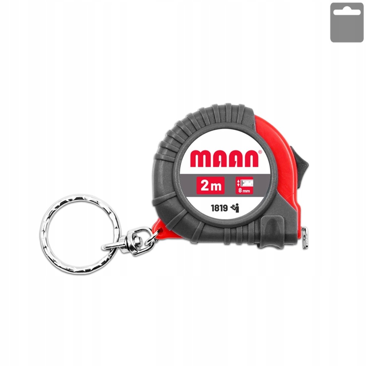 Mini Rolmaat 2m x 8mm met Sleutelhanger - Compact en Handig