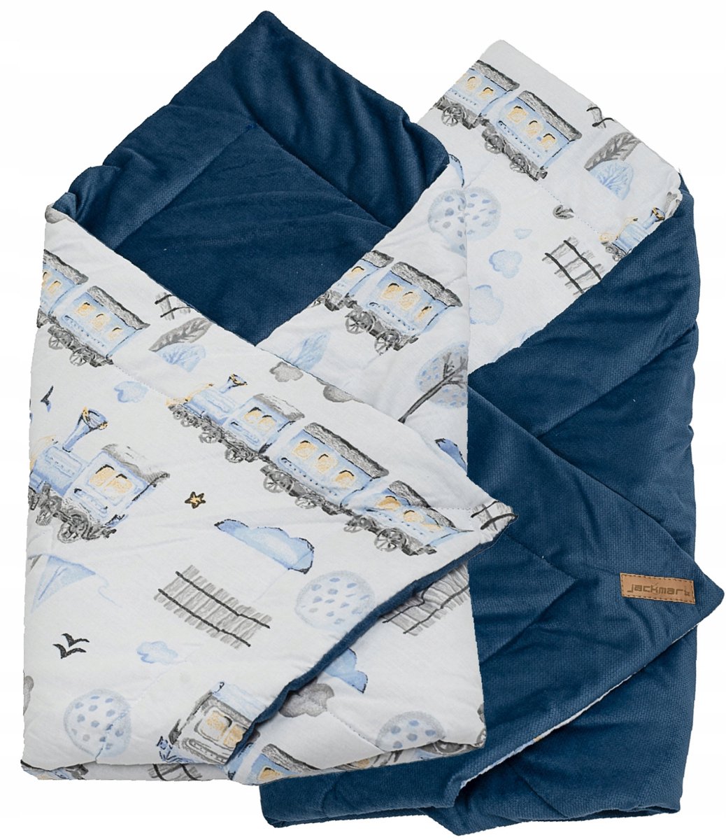 Baby wikkeldeken katoen & velvet 80x80 cm met klittenband