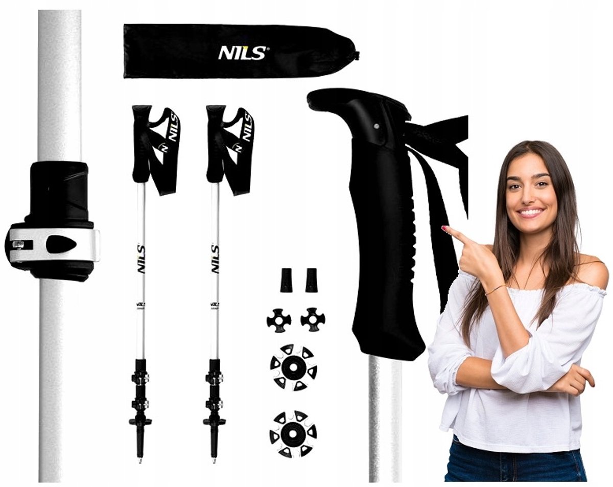 Nils TK8602 Nordic Walking Stokken - Lichtgewicht & Verstelbaar (2 stuks)