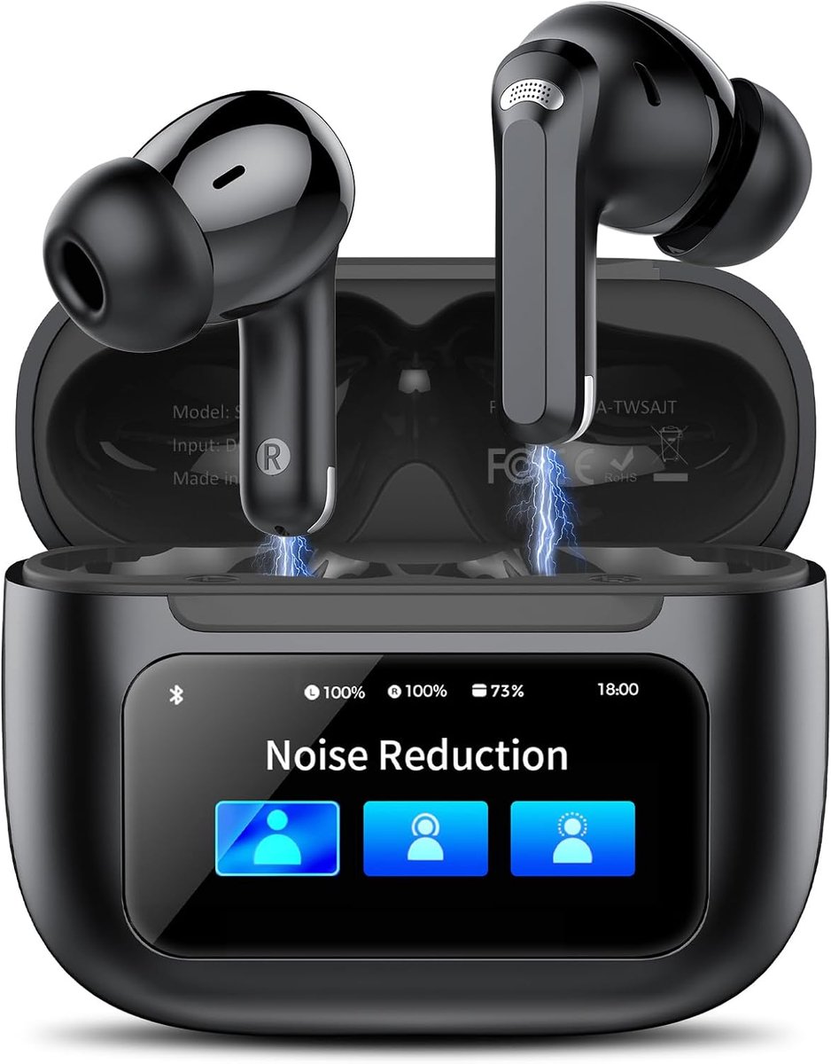 Bluetooth hoofdtelefoon - 5.4 inch touchscreen - draadloze ANC - 48 uur luisterplezier - ShopVlot