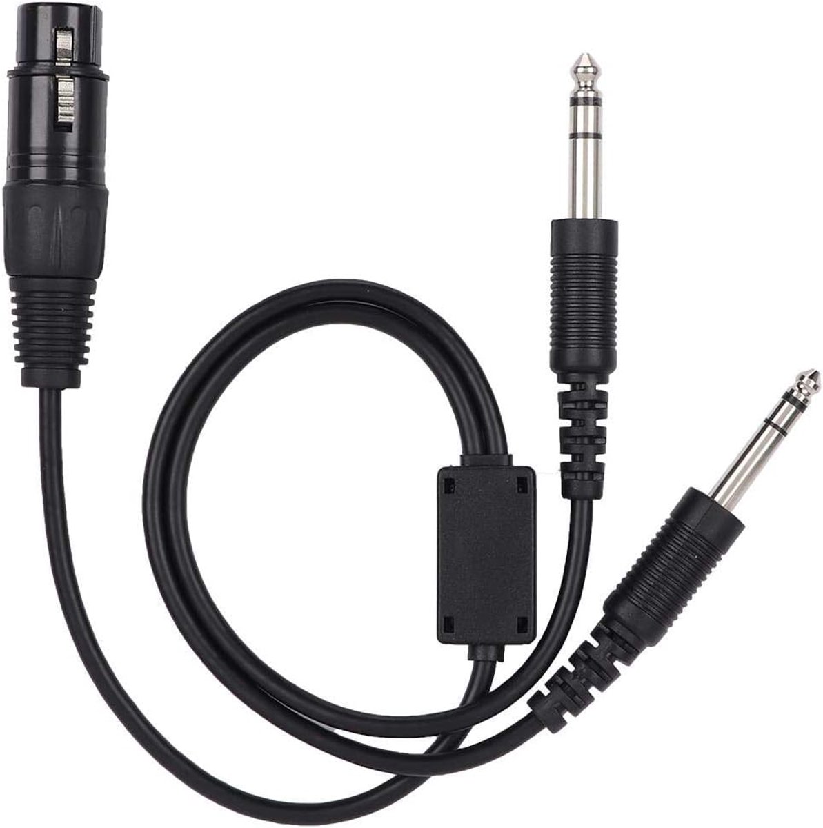 Adapterkabel XLR naar GA Dual Plug - 5 pin headset adapter - ABS + metaal - voor luchtvaart hoofdtelefoon - ShopVlot