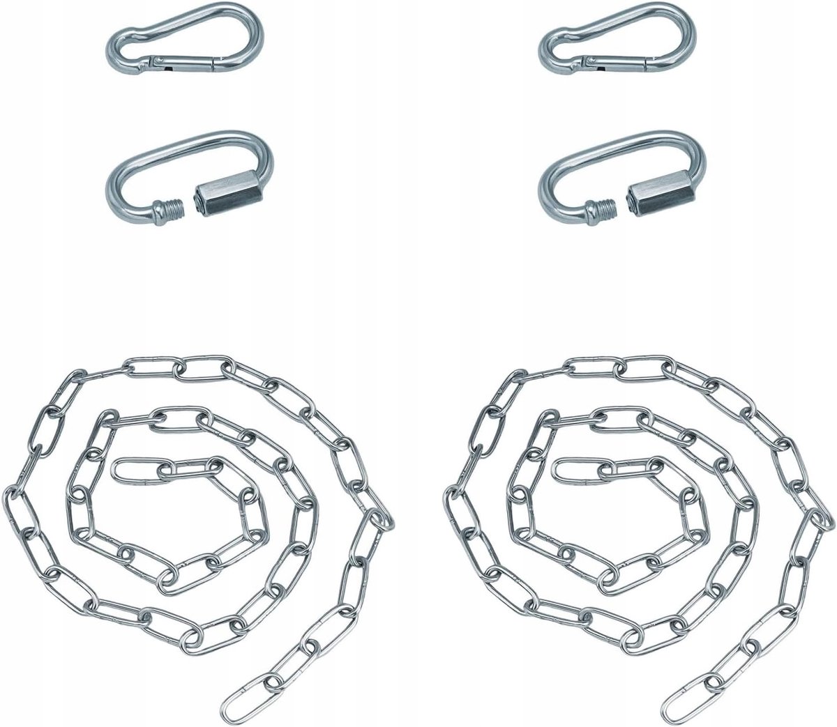 WJUAN Zilveren RVS Ketting, 2 Stuks, Roestvrij, Antikorro