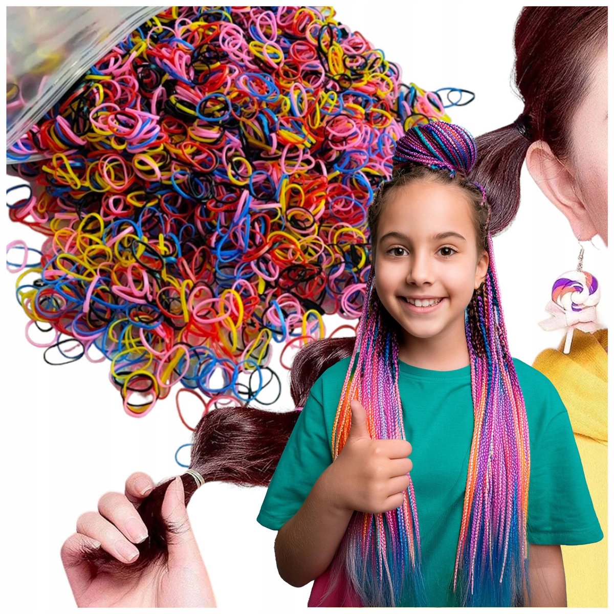 5000x Siliconen Haarbandjes - Mix Kleuren Elastiekjes voor Haar