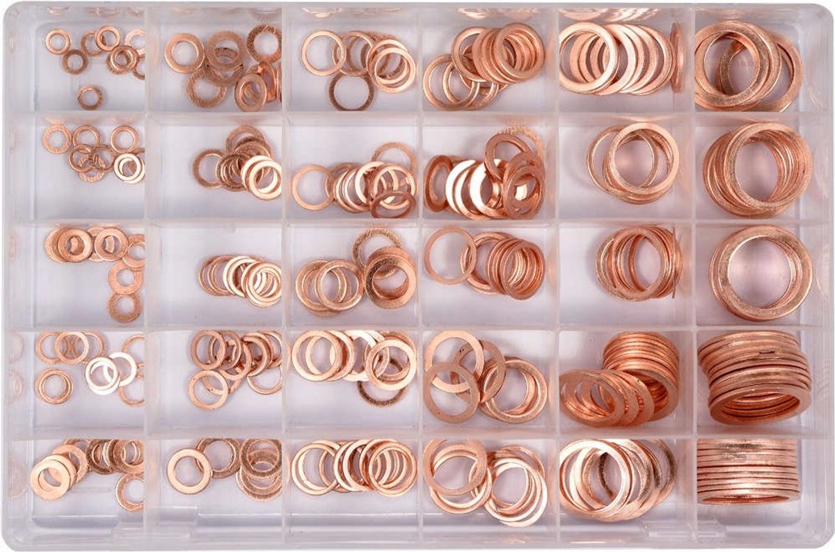 Set van 160 Koperen Ringen