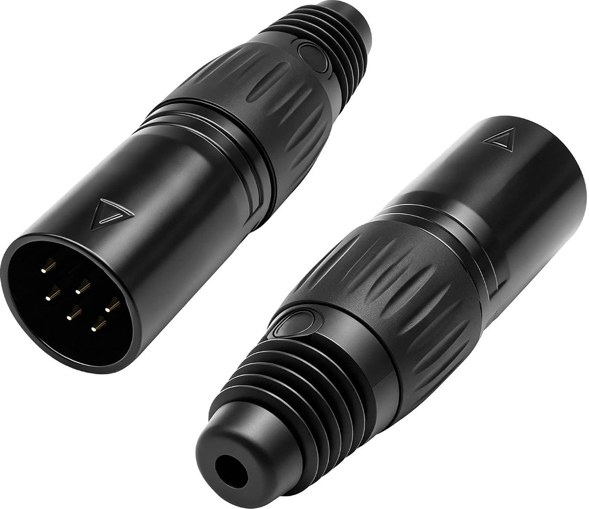 MEIRIYFA XLR 6-pins stekker audio microfoon aansluitingen 2 stuks - ShopVlot