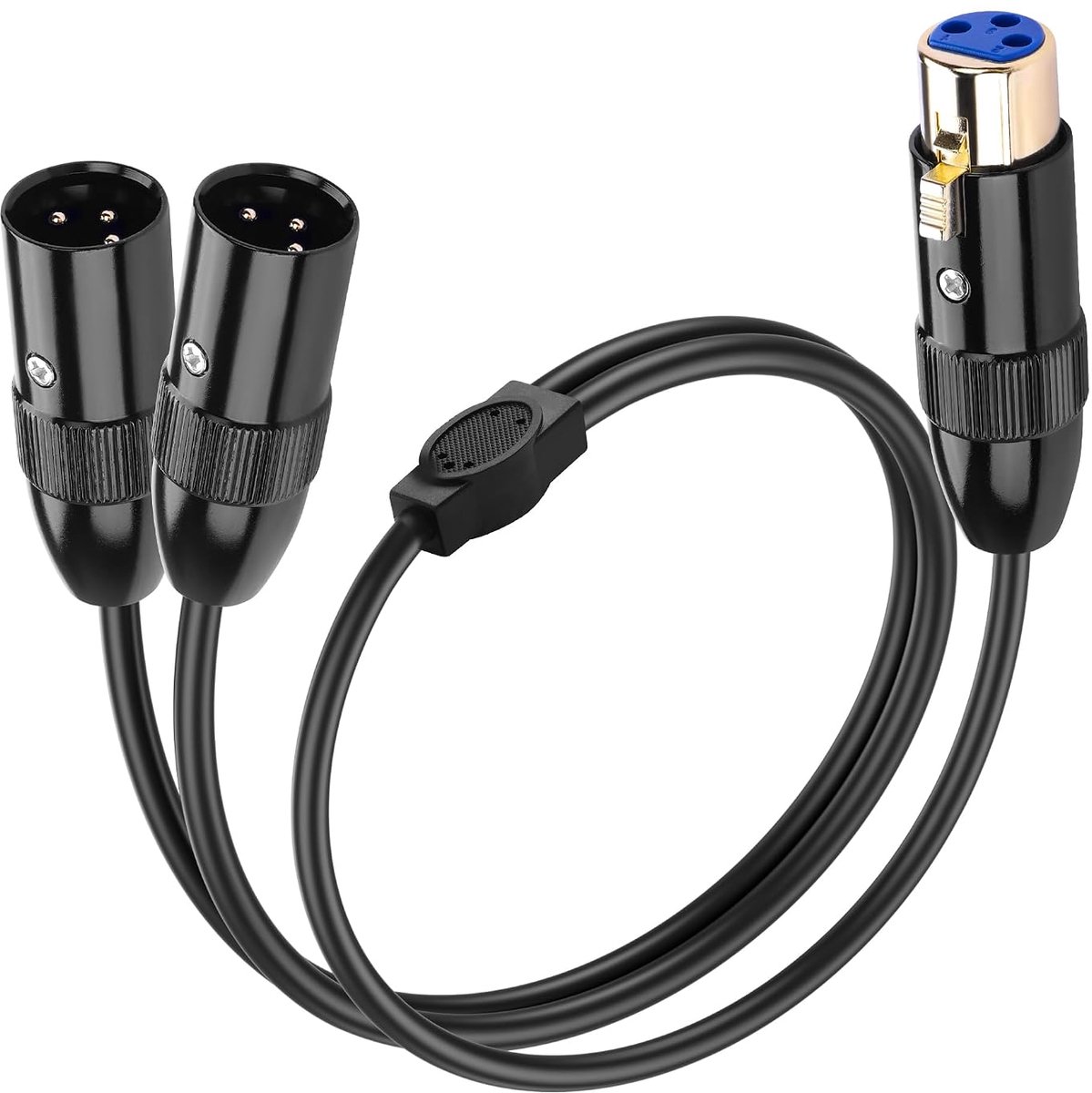 SinLoon 3 Pin XLR Splitter Cable XLR 1 Male to 2 Female Balanced Audio Cable for Home Studio Recorder Amplifier Mixer - ShopVlot
