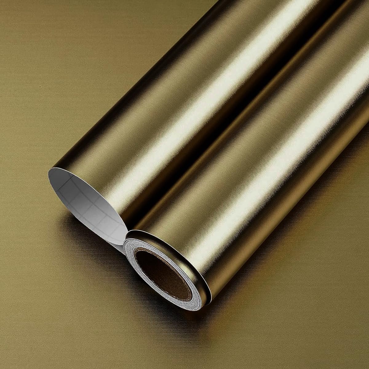 YENHOME Self-Adhesive Furniture Wallpaper Gold 40 x 300 cm Adhesive Film for Furniture Metal Effect Copper Gold - ShopVlot