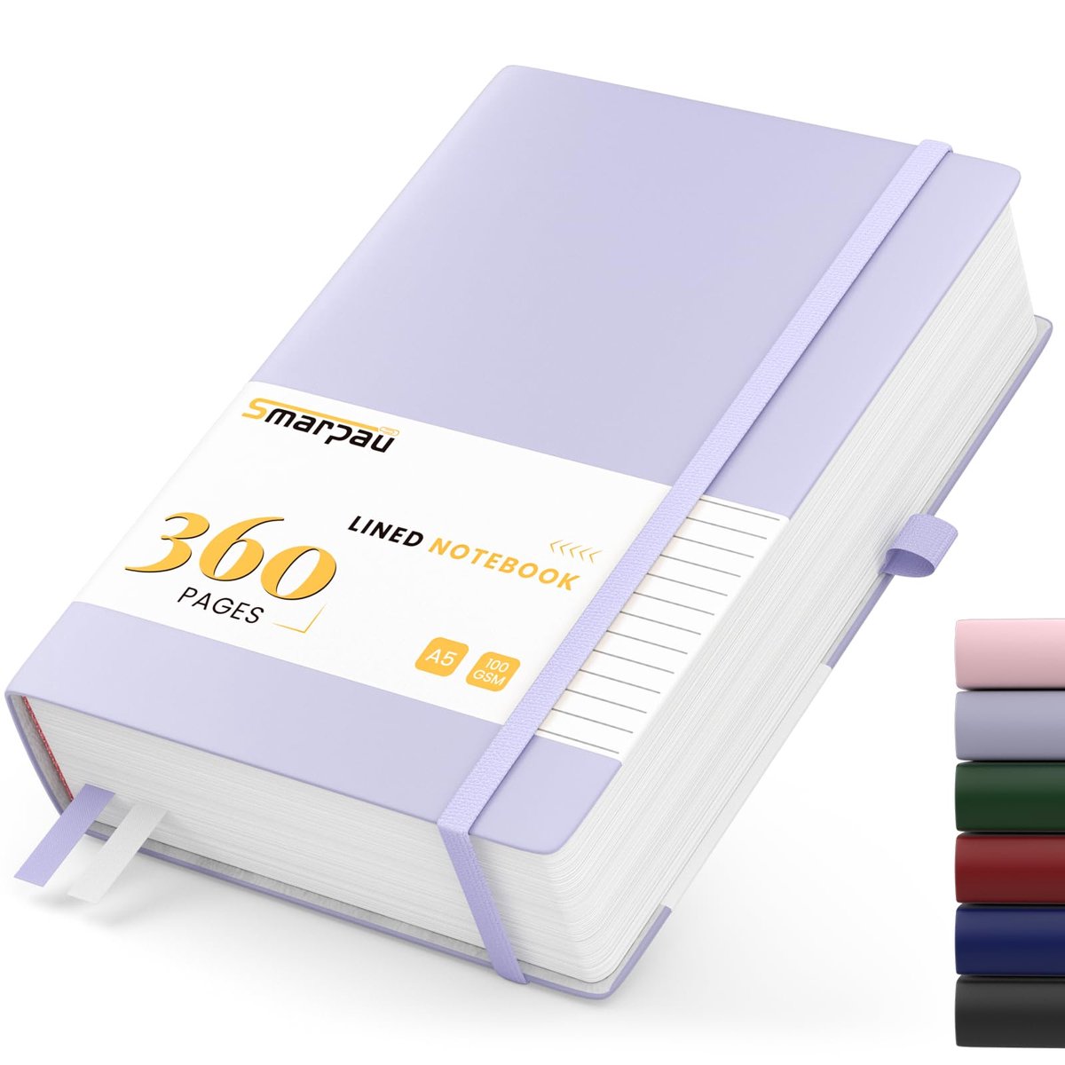 Notitieboek A5, gelinieerd dik dagboek, 360 pagina's hardcover notitieboekjes, 100 g/m² papier,dagboek voor - ShopVlot