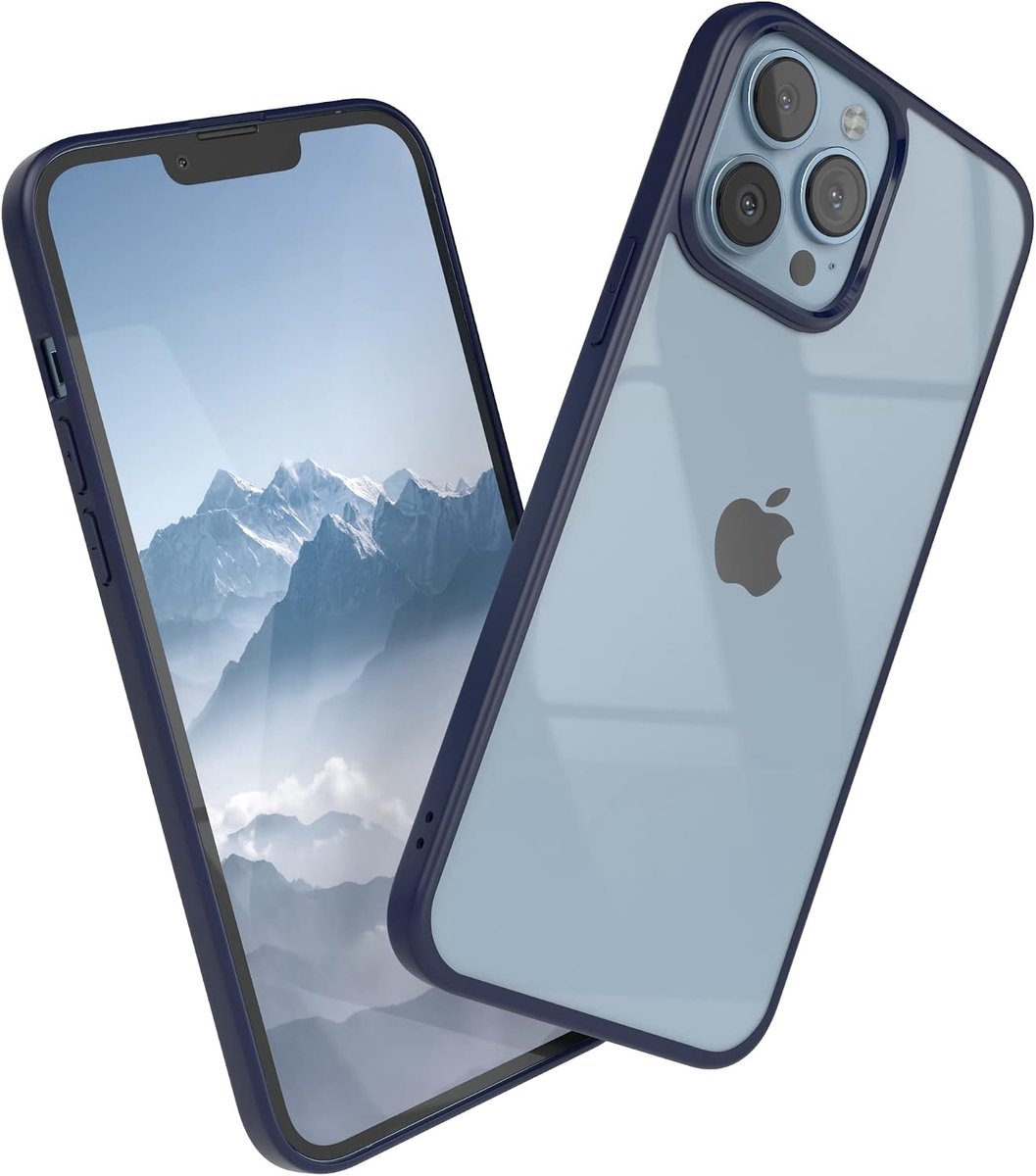 EAZY CASE Clear Hybrid Bumper Case Compatible with iPhone 13 Pro Max, Ultra Impact Protection Case, Shockproof and - ShopVlot