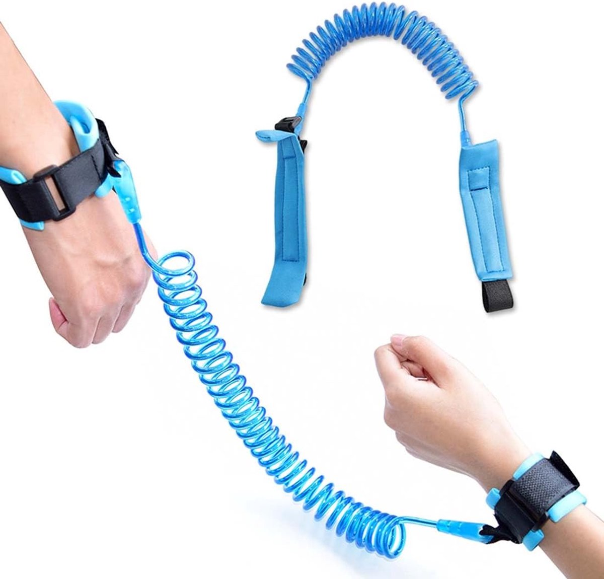 Safety harness for children, 2 m blue, 1 piece, anti-loss, wrist, easy to install - ShopVlot