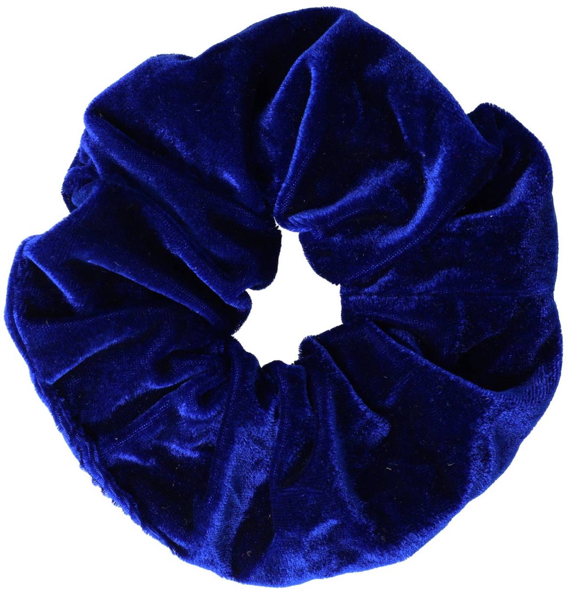 Haarsoires Haarelastiek Scrunchie – Basic – Velvet Stof – Blauw - Haarkrinkel - Haar Elastiek met Stof - Zacht & Haarvriendelijk