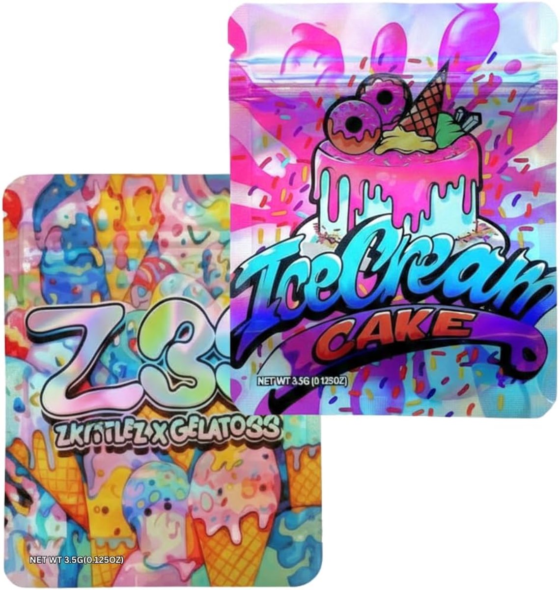 20 Pieces Cali Packs, 3.5g to 5g, Colorful Zipper Bags for Storing, Odour-proof Baggies, Gelato & Hybrid Strains (3 x - ShopVlot