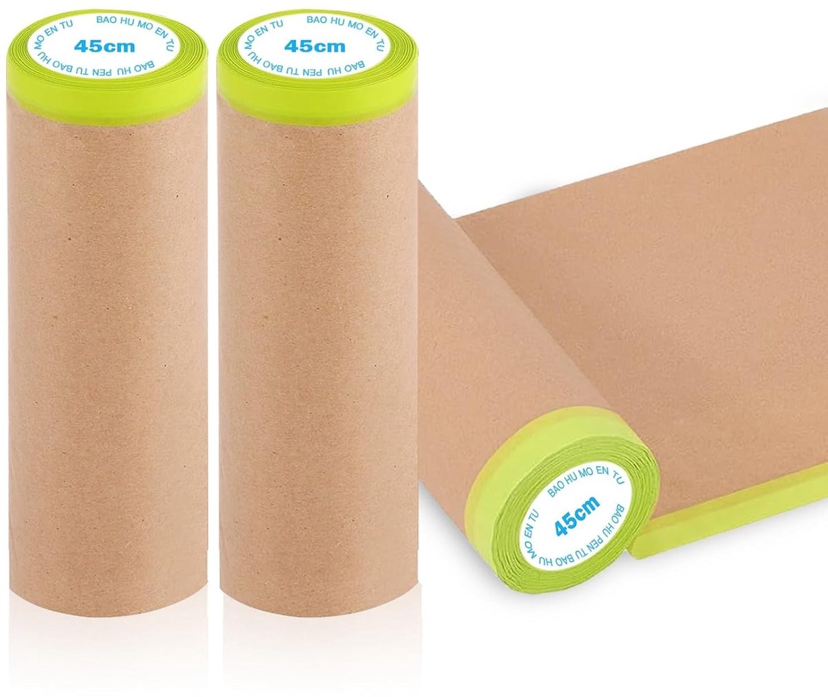 Afdekpapier - Wit - 45 cm x 15 m - Zelfklevend Kraftpapier - Voor Schilderwerk en Renovaties
