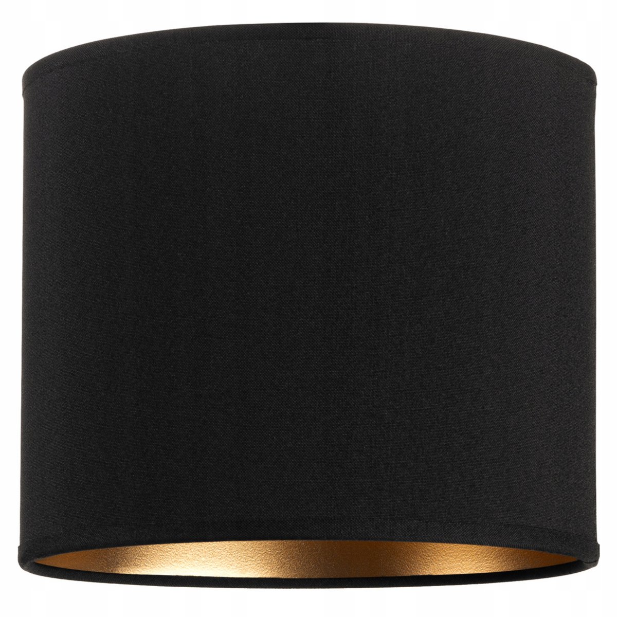 Merkloos Ronde Lampenkap Cilinder 20cm Zwart Goud E27