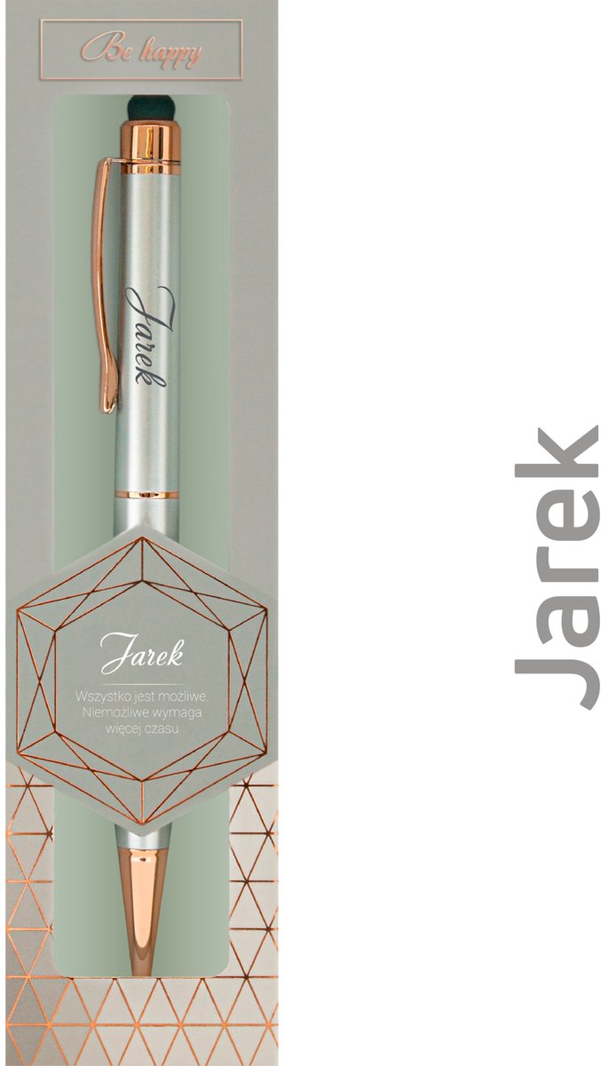 Drukpen met Kristallen & Touch Pen - Jarek - Cadeau