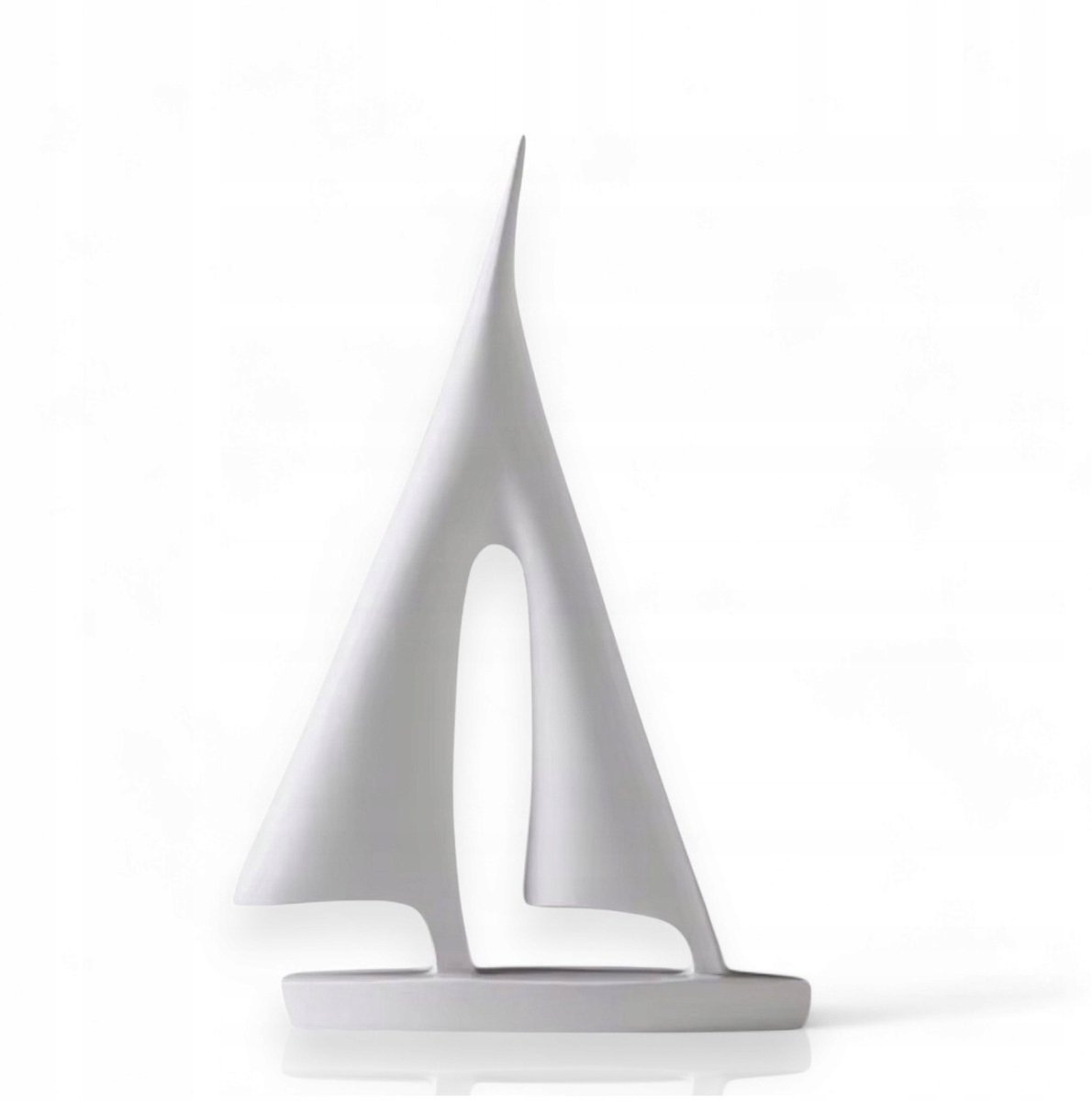 Estilo Home Witte Zeilboot Figuur 21 cm - Stijlvolle Keramiek Decoratie