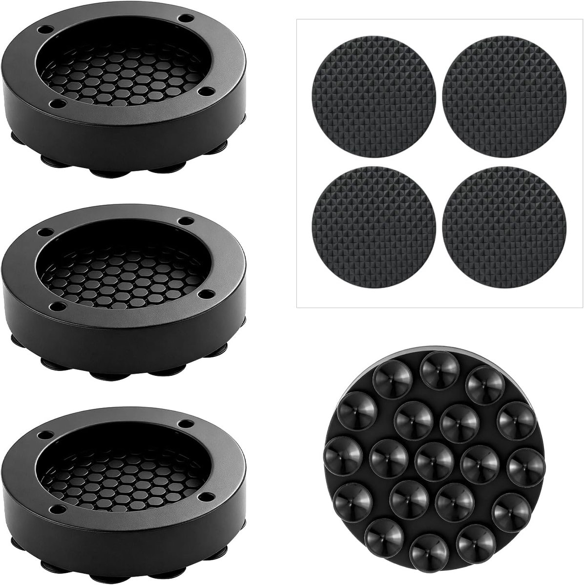 Anti-trillingsvoetjes wasmachine - 4 EVA-voetjes - antislip universeel - ruisonderdrukking voor stabiliteit - ShopVlot