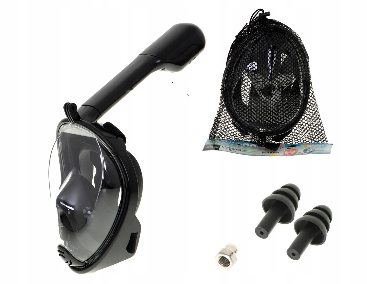 Opvouwbare Volledige Duikmasker Snorkelen L/XL - Panoramisch Zicht