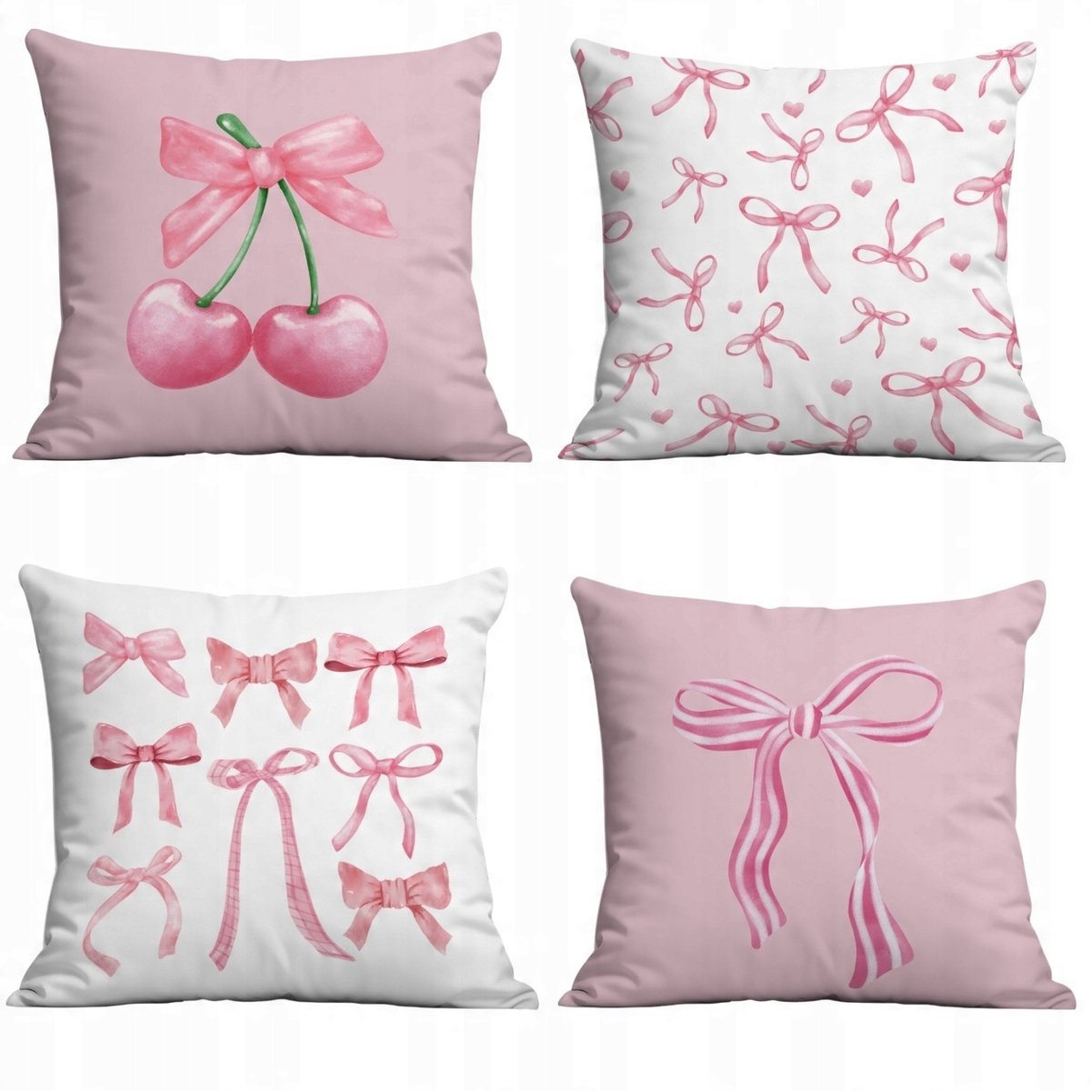 Set van 4 Kussenhoezen 45x45 cm - Zomerse Bloemendecoratie