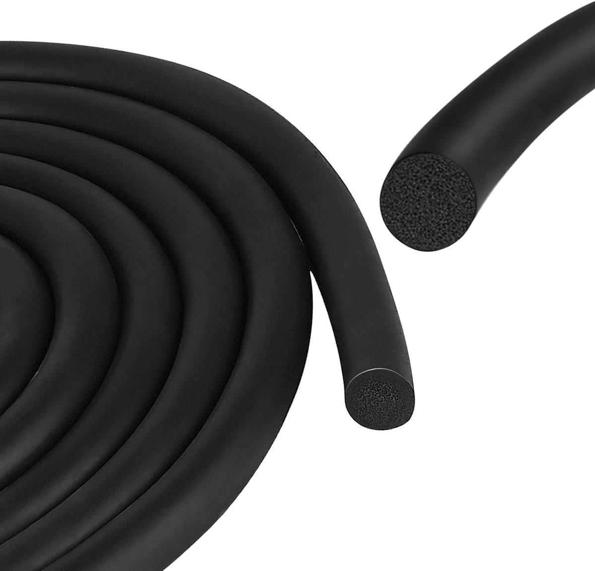 Sealing strips 12mm x 5m - rubber foam - weerbestendig - ideaal voor afdichting - ShopVlot