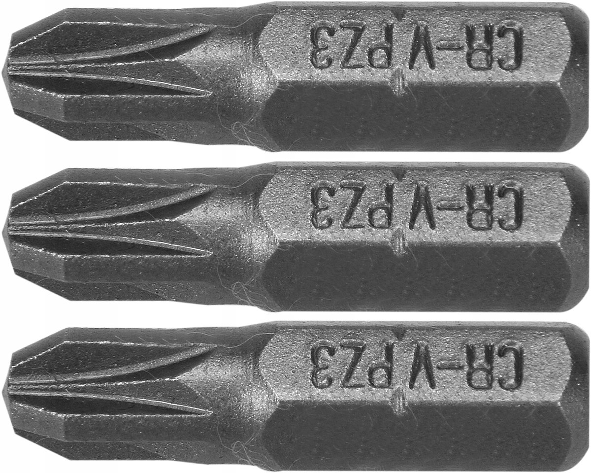 YATO PZ3 Bits 1/4" x 25mm - Set van 3 Stuks