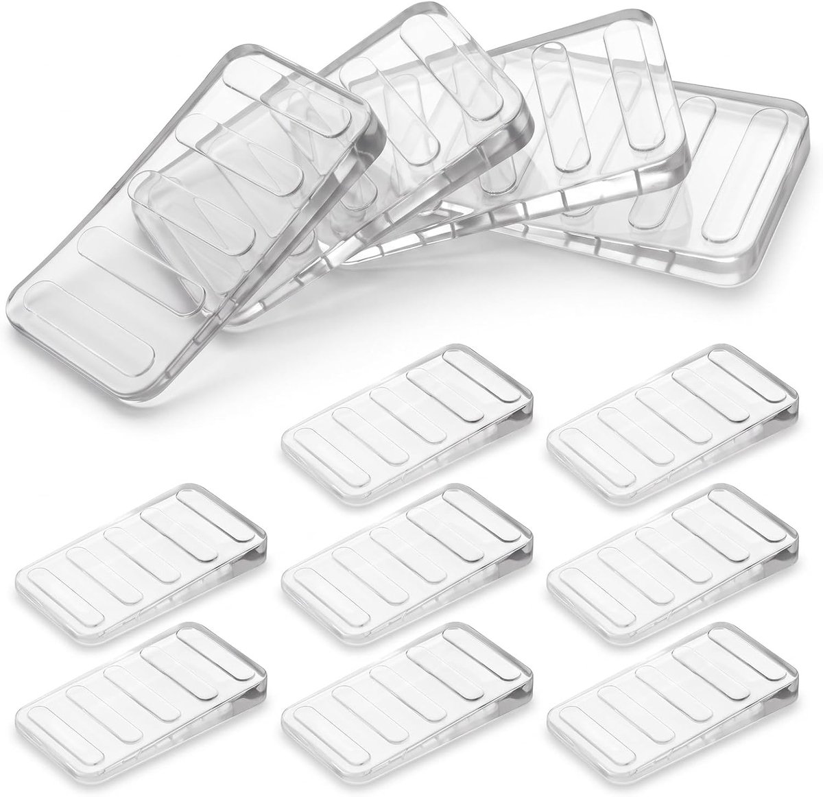 Deurwiggen rubberen 12 stuks - antislip - krasbestendig - voorkomt wegschuiven - ShopVlot