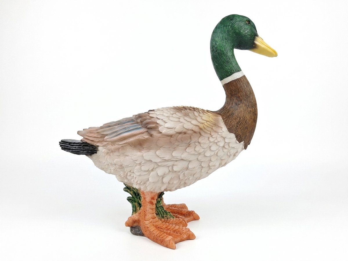 Realistische Woerd Eend beeld - 36 cm Hoog - Polystone - Natuurgetrouwe Details - Vorstbestendig - Binnen & Buiten