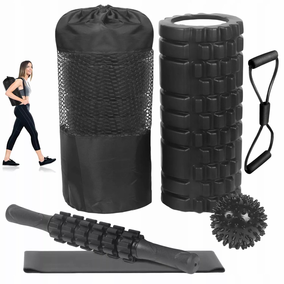 REDOM Schuimroller Set 38 cm - Foam Roller & Massage Roller